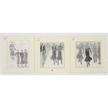 THREE ICE SKATING PRINTS - FASHION ON ICE : 1931 FASHIONABLE CLOTHES ON THE ICE, MOUNT SIZE: 30CMS X