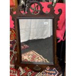 A Regency mahogany mirror, 59 x 91cm.