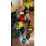 A group of good 1970's and 80's glass items.