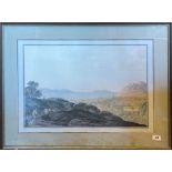 A framed lithograph 'A View From Capo Di Monte' after Jacob Moyne, frame size 82 x 62cm.