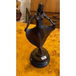 An Art Deco style bronze figure of a dancing girl, H. 46cm.
