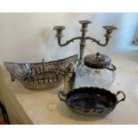 A group of good silver plate items.