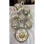 A very pretty Royal Albert Chelsea bird pattern twelve setting tea set, together with a similar