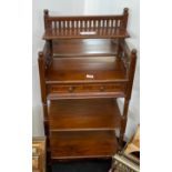 An attractive mahogany hall table display cabinet, 49 x 31 x 103cm.