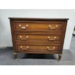 An attractive three drawer chest, 85 x 46 x 74cm.