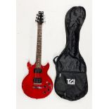 A GAX70 Gio Ibanez electric guitar with case.