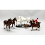 A Royal Doulton horse figure 'Spirit of Affection' together with a Beswick horse (further Beswick