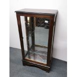 A glazed mahogany display cabinet, 55 x 108cm.