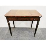 A lovely early 19th century mahogany two drawer games table in the manner of Gillows, 78 x 50 x