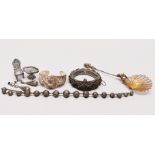 A group of silver and white metal (tested silver) filigree items.