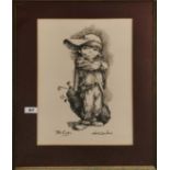 Leighton Jones: A framed 1970's lithograph of a golfing caddy entitled 'The Critic' with notation