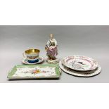 A group of Limoges and other porcelain items, largest Dia. 30cm.