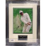 Autograph interest: A framed signed photograph of Darren Clarke OBE (Irish b. 1968). Frame size 36 x