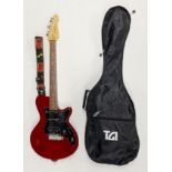 A Canadian Godin model SD electric guitar with case.