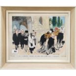 John Musgrave-Wood (1915-1999): an original framed caricature under the pseudonym Emmwood from the