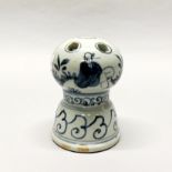 An interesting Chinese handpainted glazed porcelain incense holder, H. 14cm.