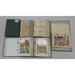 Five volumes of 1940s/50s Medici Wildflower series postcards.