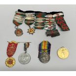 Two First World War medals for M-281297 PET. J.R.Fraser A.S.C. Together with a group of driving