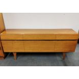 A very stylish 1970's teak sideboard, 180 x 77cm.