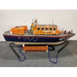 A large handmade model of the Cromer lifeboat (incomplete engine), L. 117cm.
