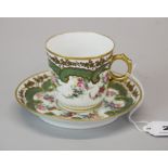 A very fine 18th Century Sevres porcelain cup and saucer marked for 1772. No visible damage or