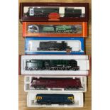 Six Hornby, Air Fix and other locomotives.