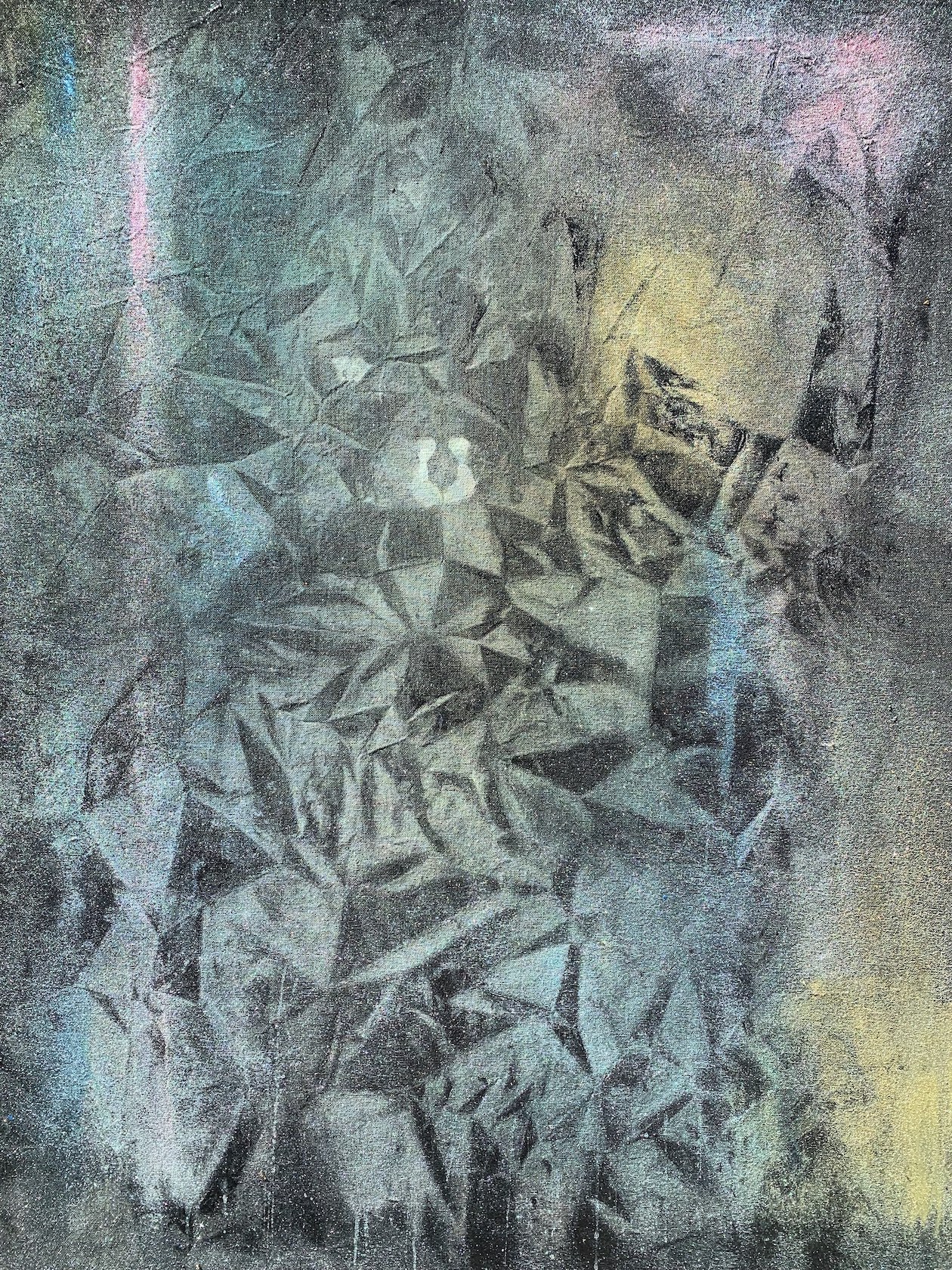Kristen Stephen, "Together", inks and glitter on canvas, 76 x 102cm, c. 2021. Kristen Stephen is