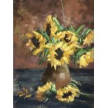 Kim Eshelman, "Study of sunflowers", pastel on archival card, 30 x 40cm, c. 2020. A lovely
