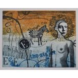 Elena Shichko, "Game in Transformation. The Street", etching, mezzotint, aquatint, paper, 65 x 50cm,