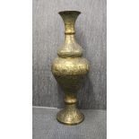 A very large Eastern bronze/brass vase, H. 94cm.