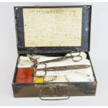 An unused military first aid kit for armoured fighting vehicles, dated January 1951.