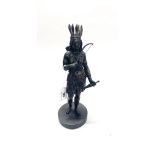 An antique bronze figure representing North America from the series Representing the Continents