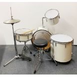 A 1960's Remo cherrywood drum kit.