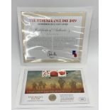 A 2019 Remembrance day limited edition 159/495 first day cover and coin.