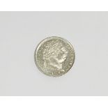 An 1816 King George III silver coin, Dia. 2cm, in excellent condition.