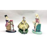 Three boxed Kevin Francis porcelain figurines of Marilyn Monroe (with certificate) Charlotte Rhead