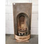 A Victorian cast iron bedroom fireplace, 91 x 46cm.