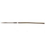 A rare Zulu battlefield stabbing spear with intricately woven copper wire, overall L. 120cm.