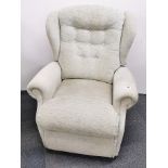 A comfortable recliner chair.