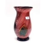 A 1980's Murano glass triple overlay vase, possibly by Zanetti, H. 28cm.