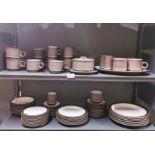 An extensive Hornsea pottery 'Contrast' pattern tea, coffee and dinner service (minimum sixes).