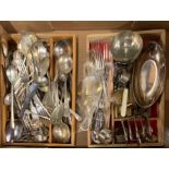 Quantity of silver plated cutlery etc.