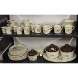 An extensive Royal Doulton 'Wild Cherry' pattern tea, coffee and dinner service(mostly six