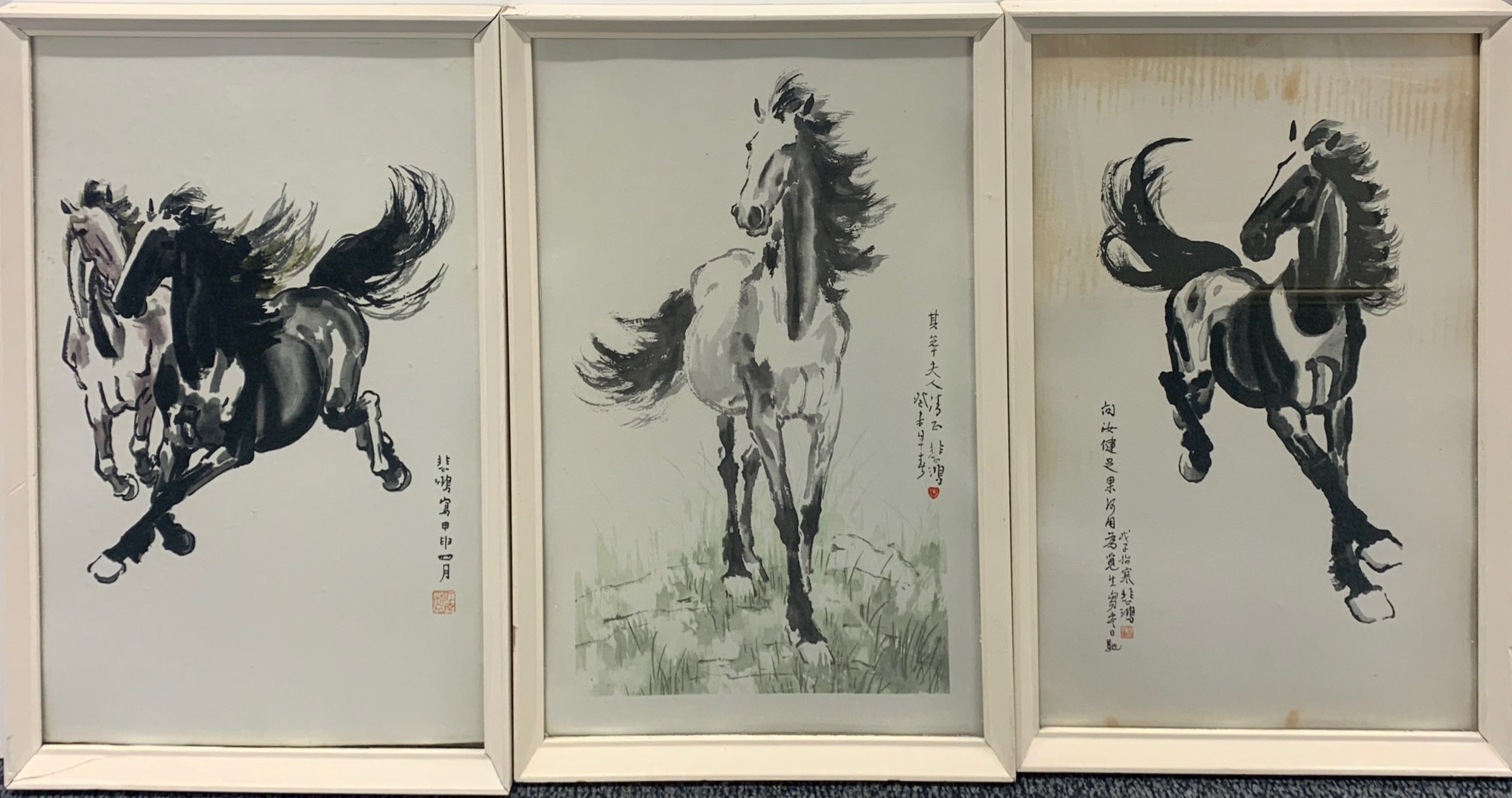 A group of four 1970's framed prints of horses, largest frame size 42 x 67cm. - Image 2 of 2