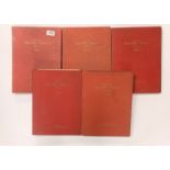 Five 1950's bound volumes of New York's theatre critic reviews.