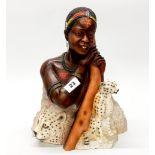 A David Grossman creations legacy series resin figure of an African woman, H. 33cm.