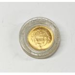 An Iranian 1/4 Pahlavi gold coin, approx. 2.1gr, Dia. 17mm. 1976 (Year 1335)