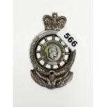 A King George V Royal automobile club members badge, H. 12.5cm.