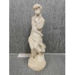 A vintage concrete garden statue, H. 68cm.