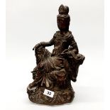 A Chinese gilt bronze figure of the goddess Guan Yin, H. 36cm.